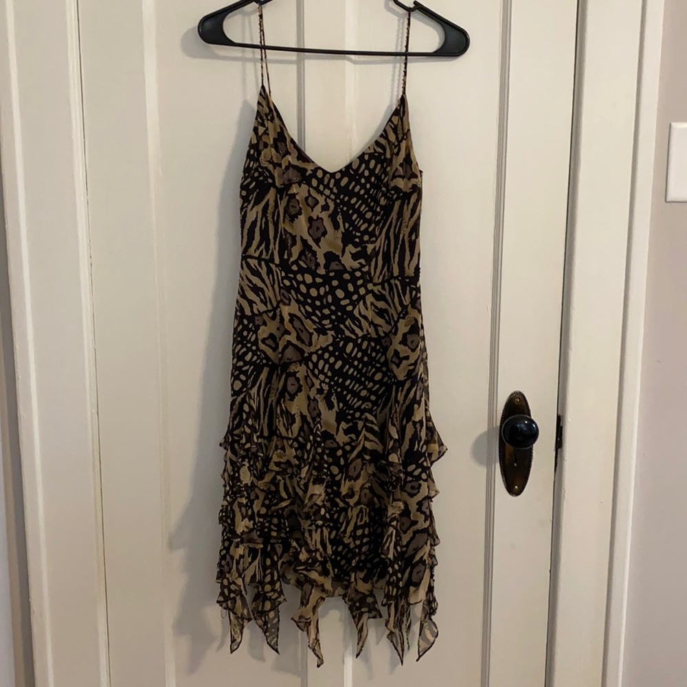 White House Black Market Cheetah Dress Size 2